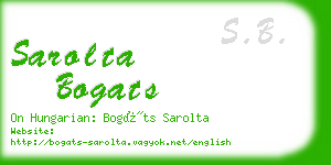 sarolta bogats business card